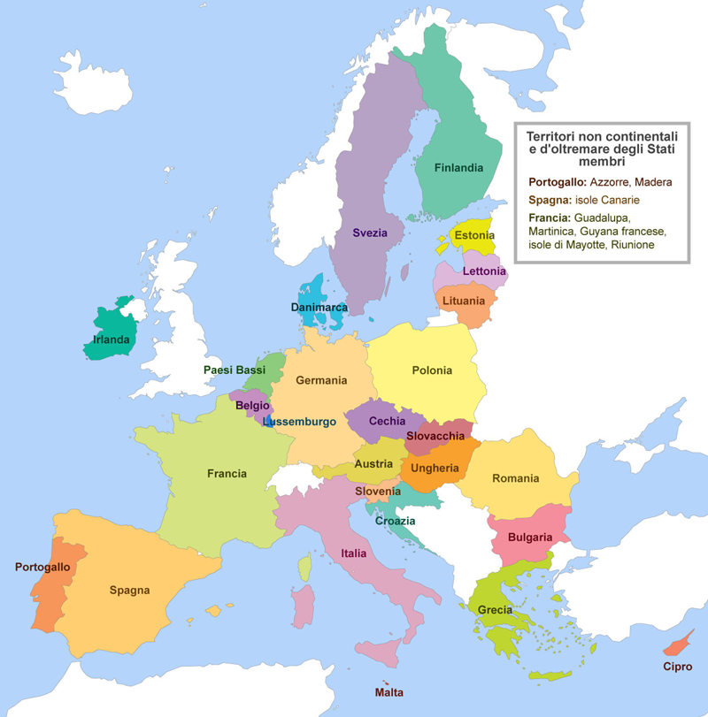 Mappa Unione Europea